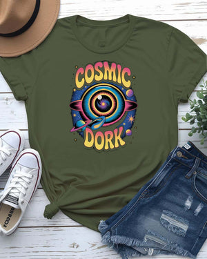 Space-themed nerdy t-shirt from Memez Store