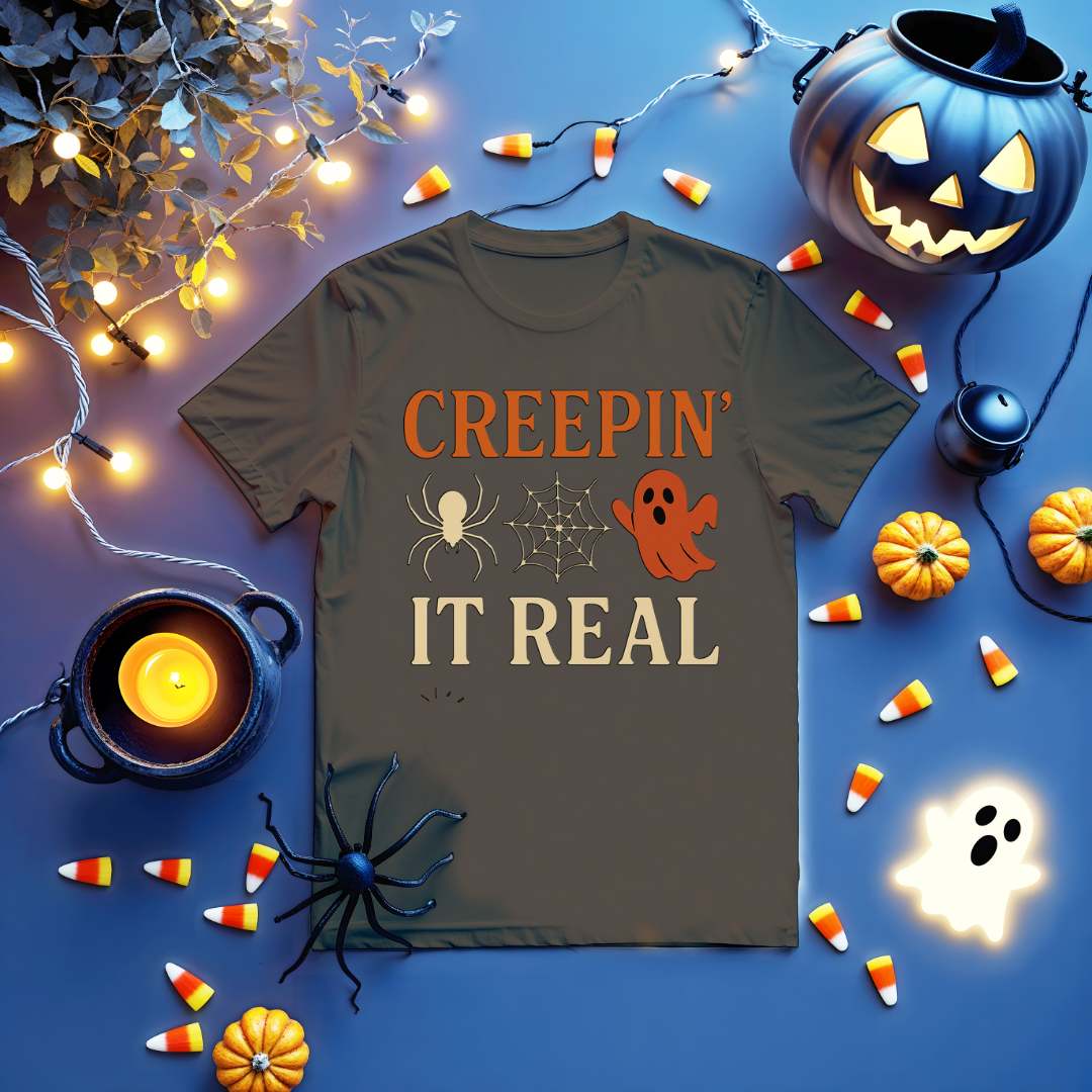 Memez Store Halloween T-shirt that says 'Creep It Real