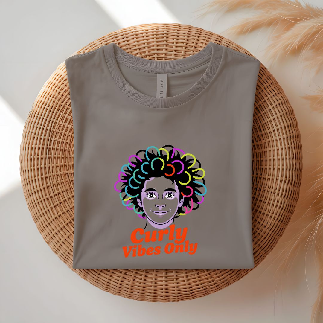 Curly Vibes Only Tee by Memez Store