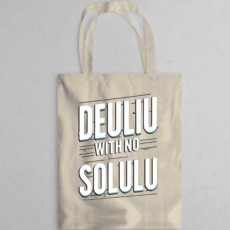 Delulu With Solulu Tote Bag meme canvas design