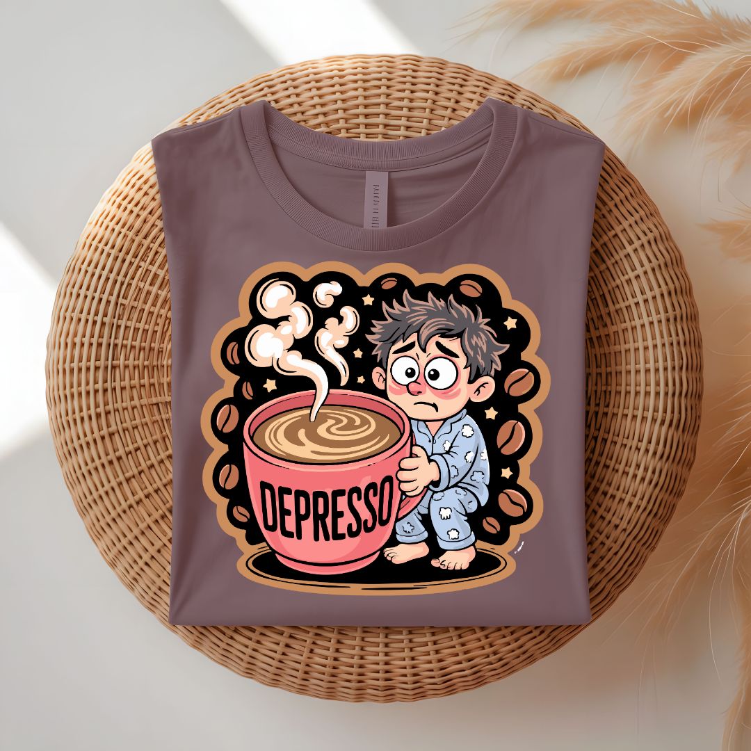 Depresso Coffee Funny Pun T-Shirt