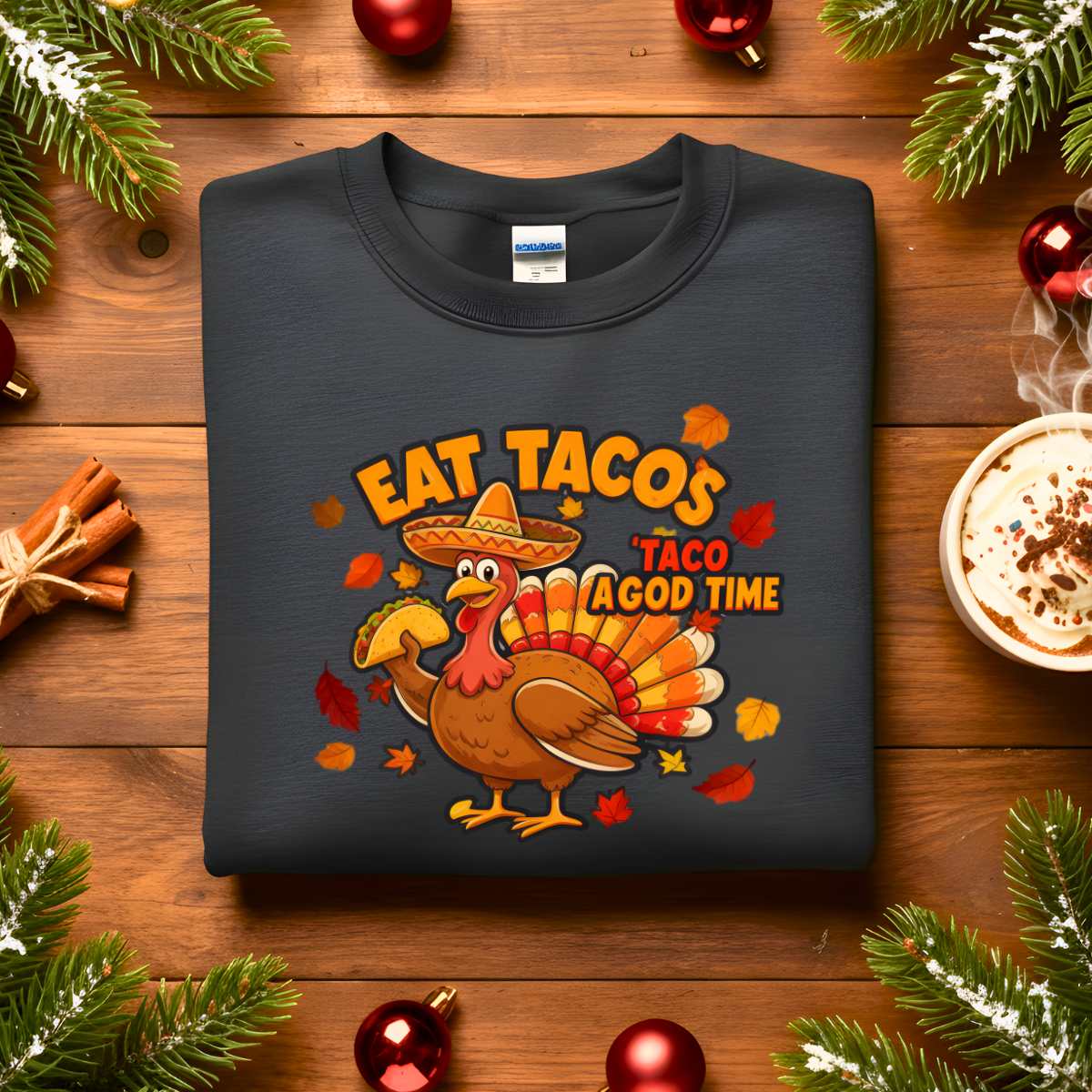Eat Tacos Meme Funny Sweatshirt for food lovers, funny taco meme hoodie by Memez.Store, cozy fleece taco humor apparel for foodie friends, unisex taco gift sweatshirt for casual wear.