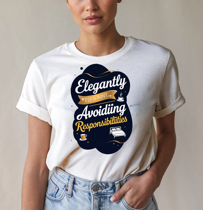 Avoid Responsibility Funny Tee - Humor Apparel | Memez Store