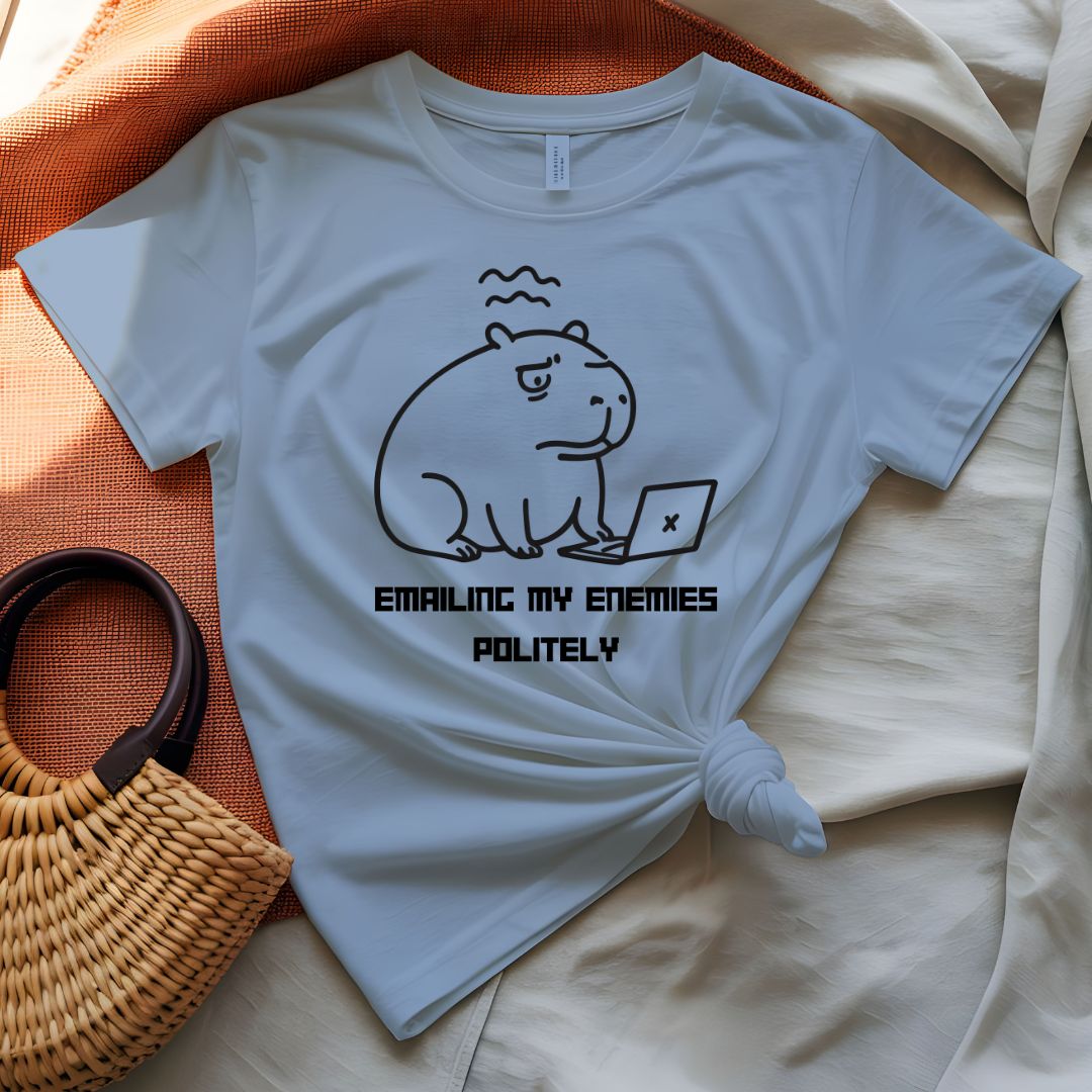 Emailing My Enemies Politely Funny T-Shirt Office Humor