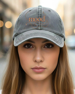 Embroidered Mood meme cap funny typography hat