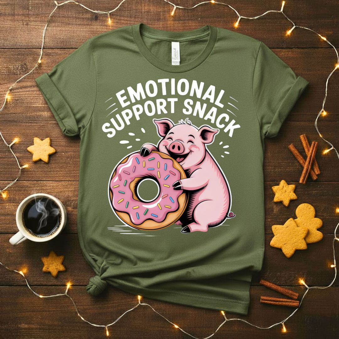 Emotional Support Snack Funny Food Humor T-Shirt