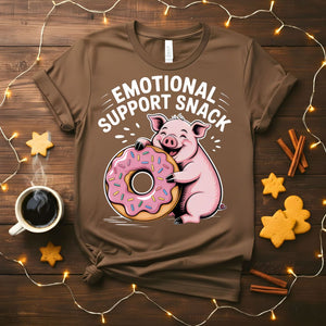 Emotional Support Snack Funny Food Humor T-Shirt
