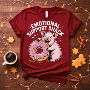 Emotional Support Snack Funny Food Humor T-Shirt