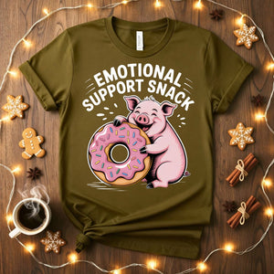 Emotional Support Snack Funny Food Humor T-Shirt