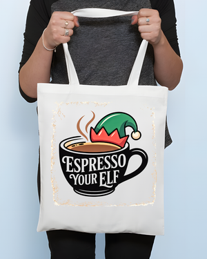 Espresso Yourself Funny Christmas Coffee Tote Bag