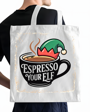 Espresso Yourself Funny Christmas Coffee Tote Bag