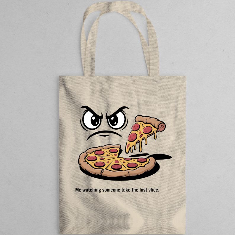 Eye On Pizza Funny Meme Tote Bag