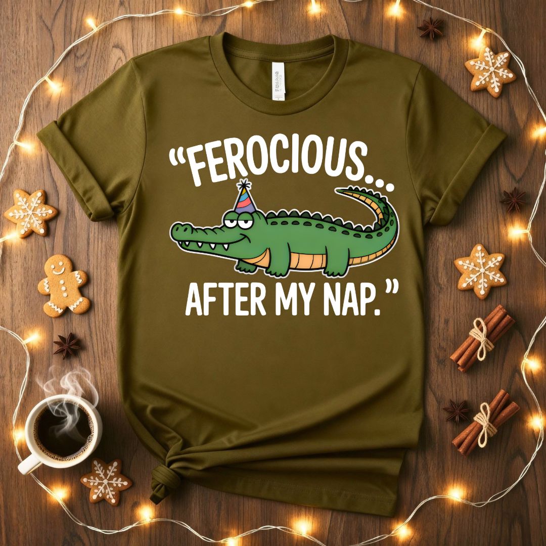 Ferocious After My Nap Funny Alligator T-Shirt