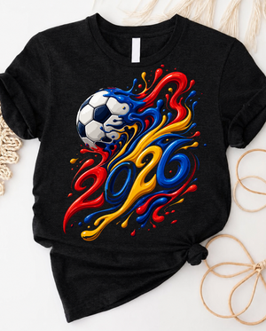 Football 2026 t-shirt with bold graphic design and soccer ball