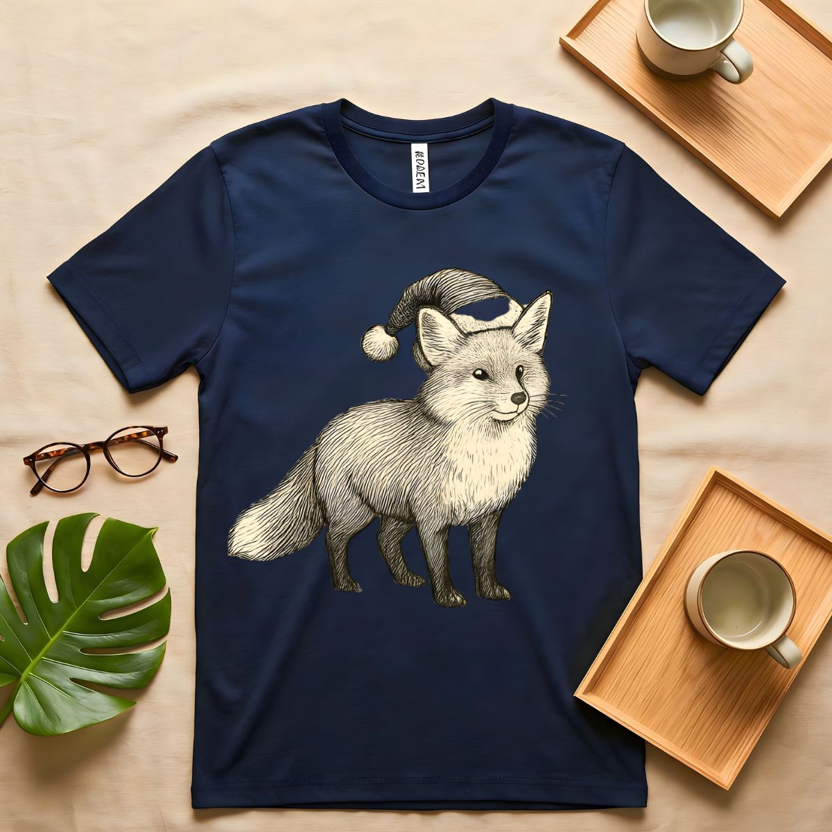 Hand drawn fox illustration graphic tee