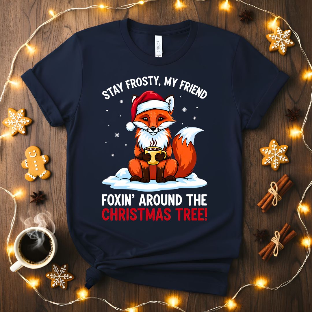 Fozin Aroun The Christmas Tree funny phonetic meme t-shirt
