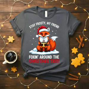 Fozin Aroun The Christmas Tree funny phonetic meme t-shirt