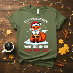 Fozin Aroun The Christmas Tree funny phonetic meme t-shirt