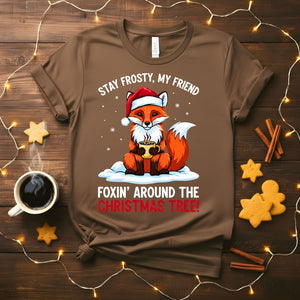 Fozin Aroun The Christmas Tree funny phonetic meme t-shirt
