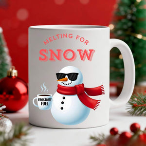 Frostbite Fuel Coffee Christmas Ceramic Mug – funny winter meme mug for coffee lovers by Memez.Store