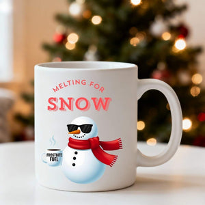 Frostbite Fuel Coffee Christmas Ceramic Mug – funny winter meme mug for coffee lovers by Memez.Store