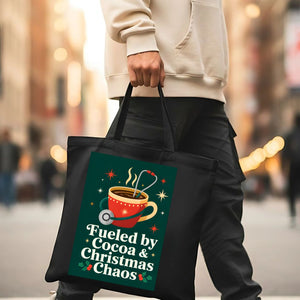 Fueled By Cocoa Funny Mom Tote Bag