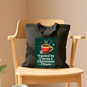Fueled By Cocoa Funny Mom Tote Bag