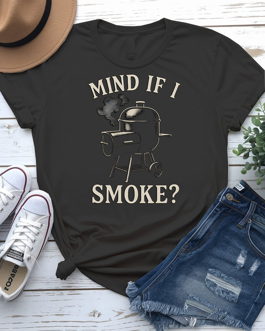 Funny BBQ “Mind If I Smoke” T-Shirt for Grill Masters – Memez Store
