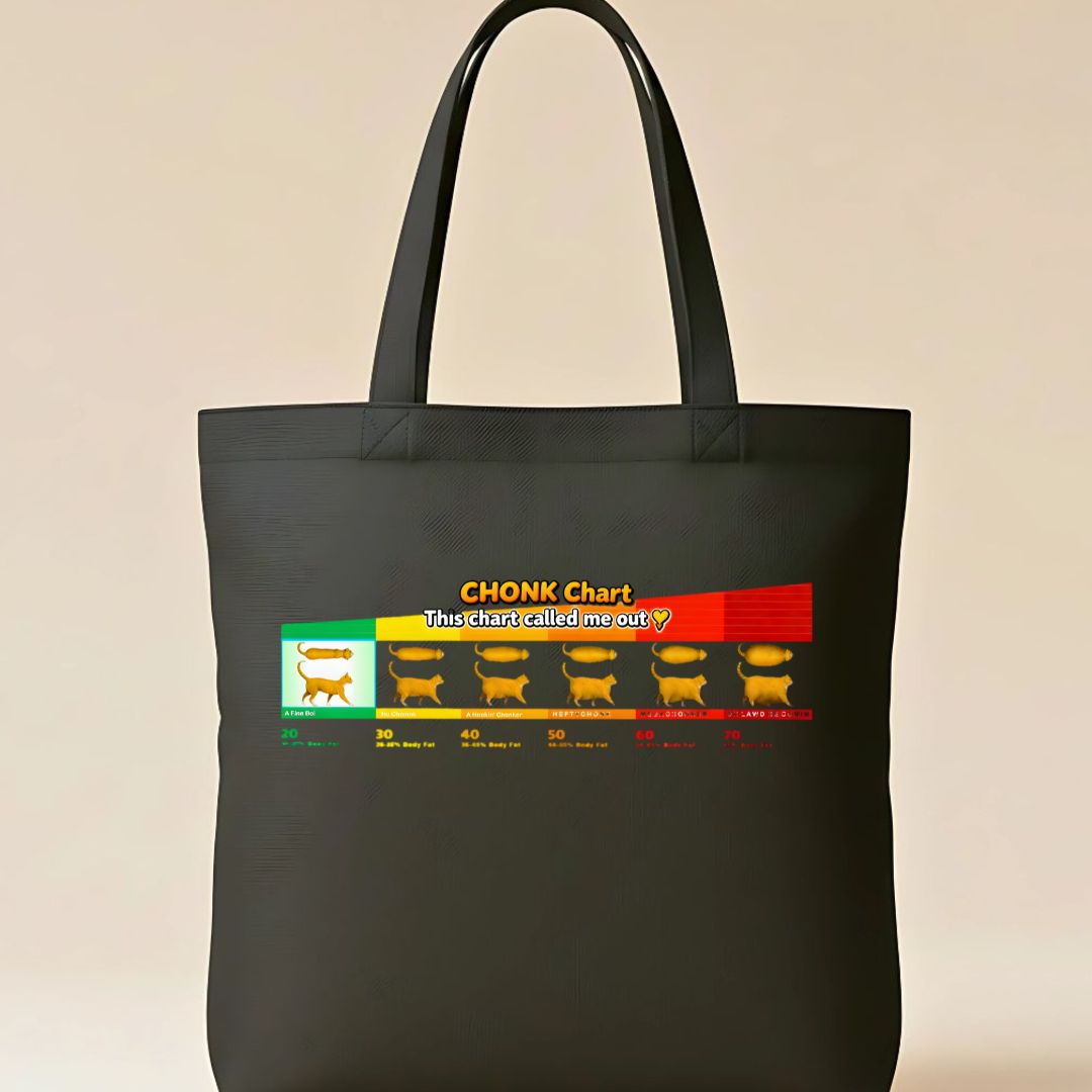 Funny Cat Life Cycle Tote Bag - Sleep Eat Cuddle Design