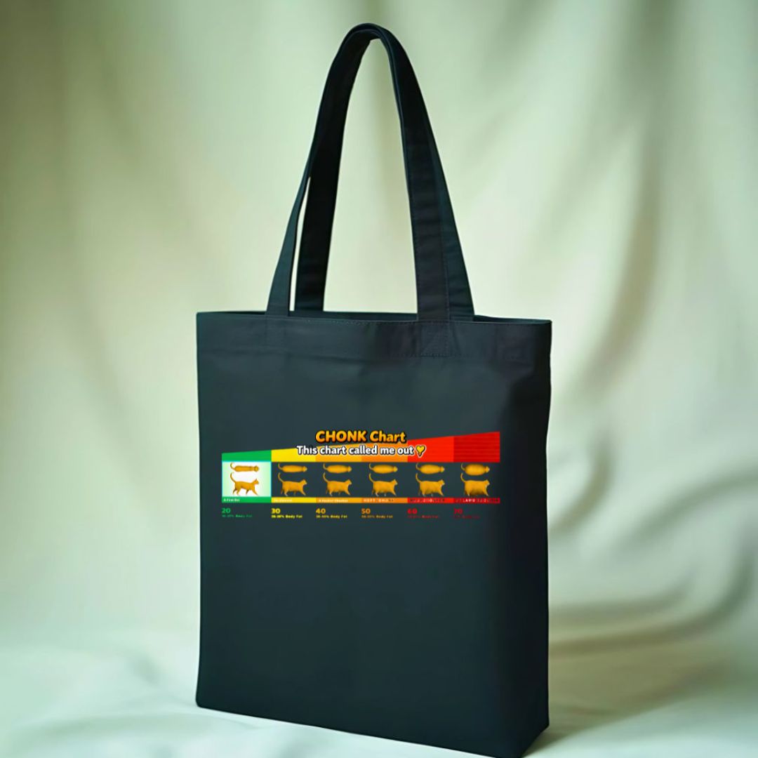 Funny Cat Life Cycle Tote Bag - Sleep Eat Cuddle Design