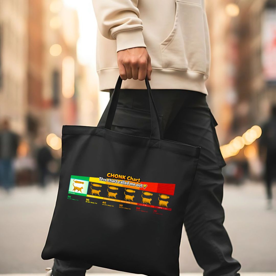 Funny Cat Life Cycle Tote Bag - Sleep Eat Cuddle Design