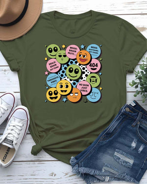 “Funny DOT Tee featuring oversized period symbol centered on chest”