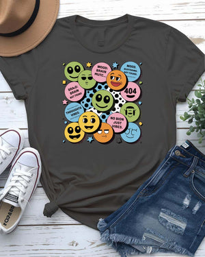 “Funny DOT Tee featuring oversized period symbol centered on chest”
