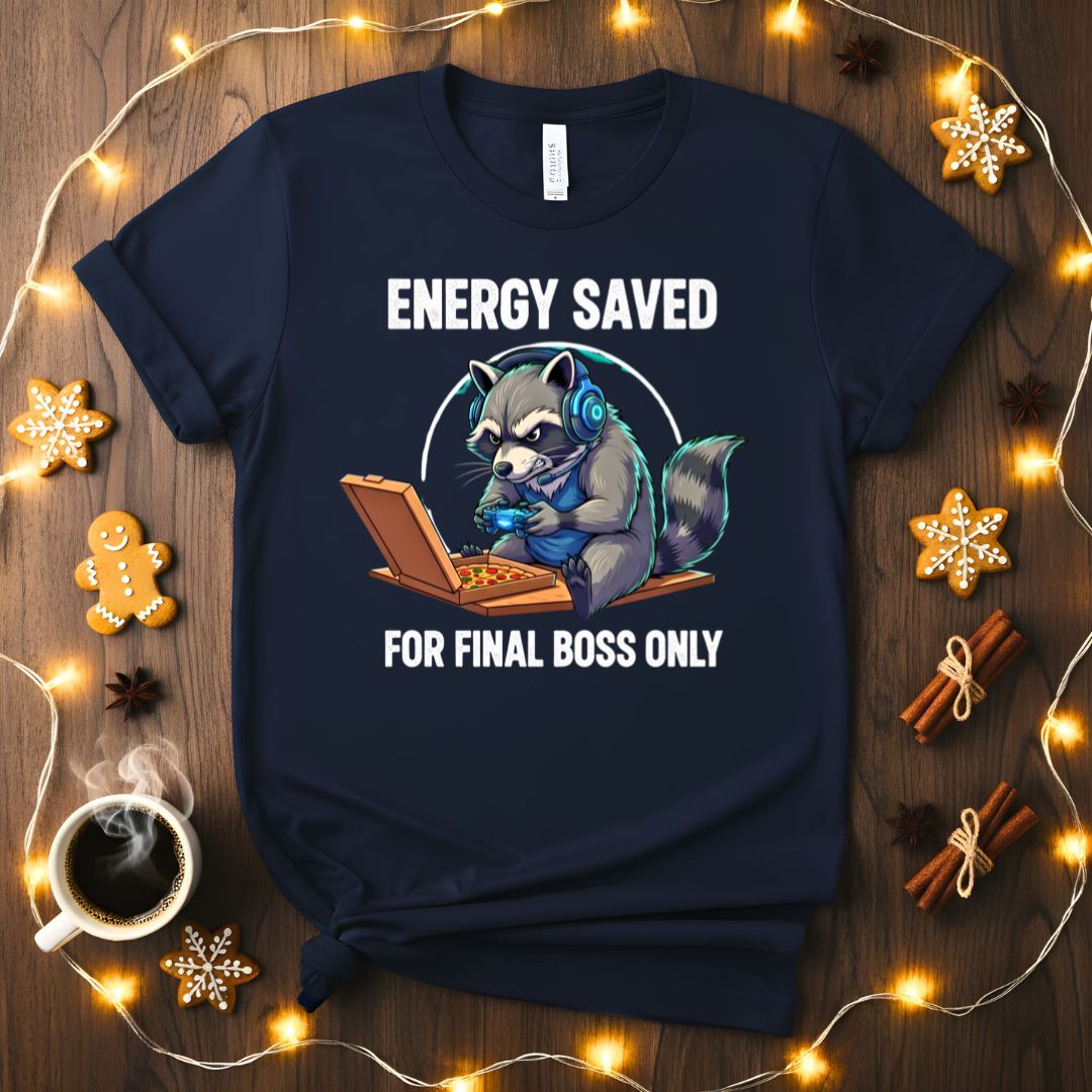 Funny Energy Saved Geek T-Shirt for introverts