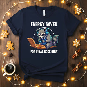 Funny Energy Saved Geek T-Shirt for introverts