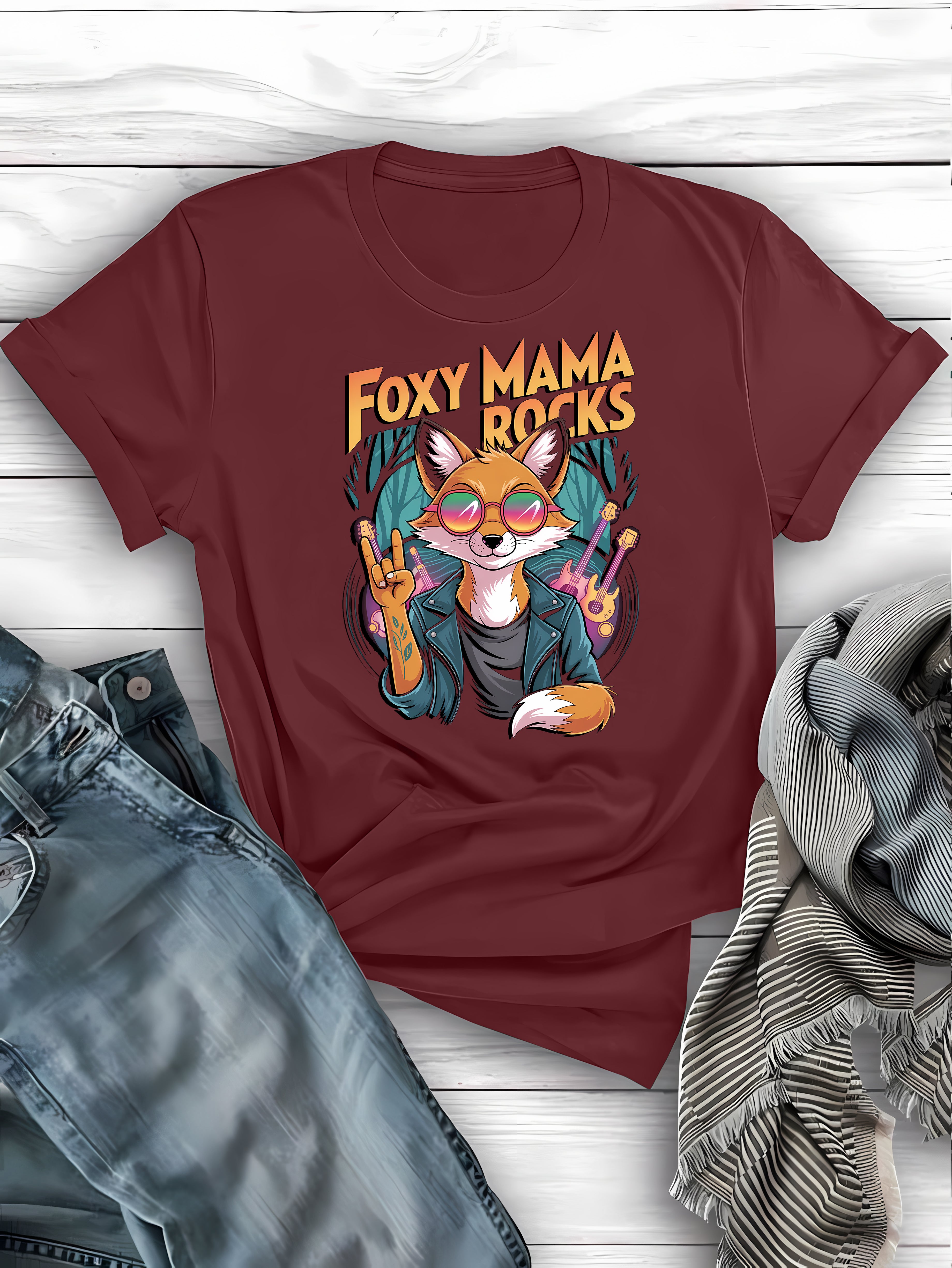 Funny Foxy Mama graphic tee – affordable gift for trendy moms