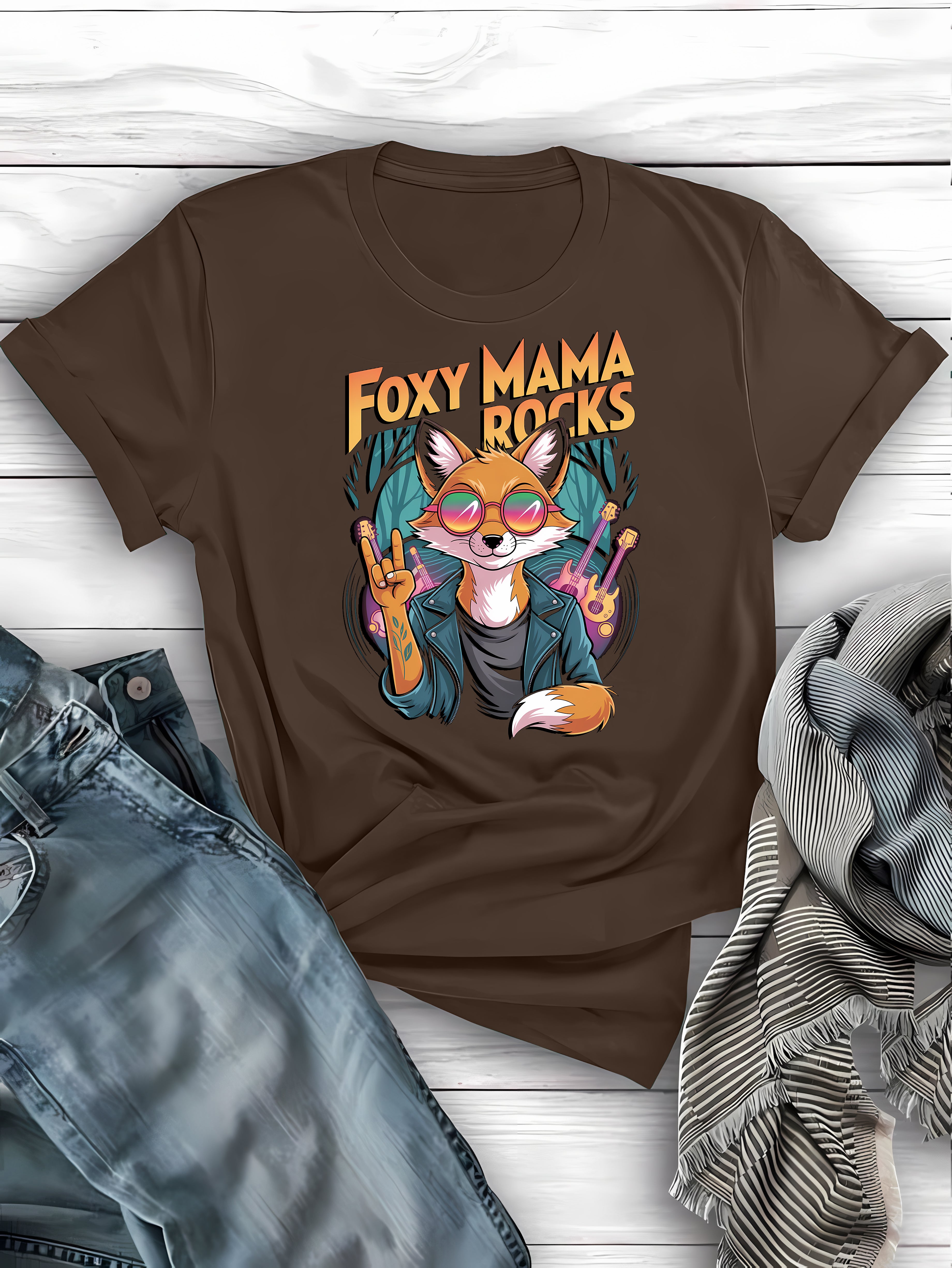 Funny Foxy Mama graphic tee – affordable gift for trendy moms