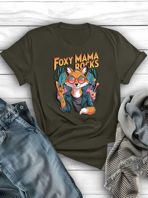 Funny Foxy Mama graphic tee – affordable gift for trendy moms