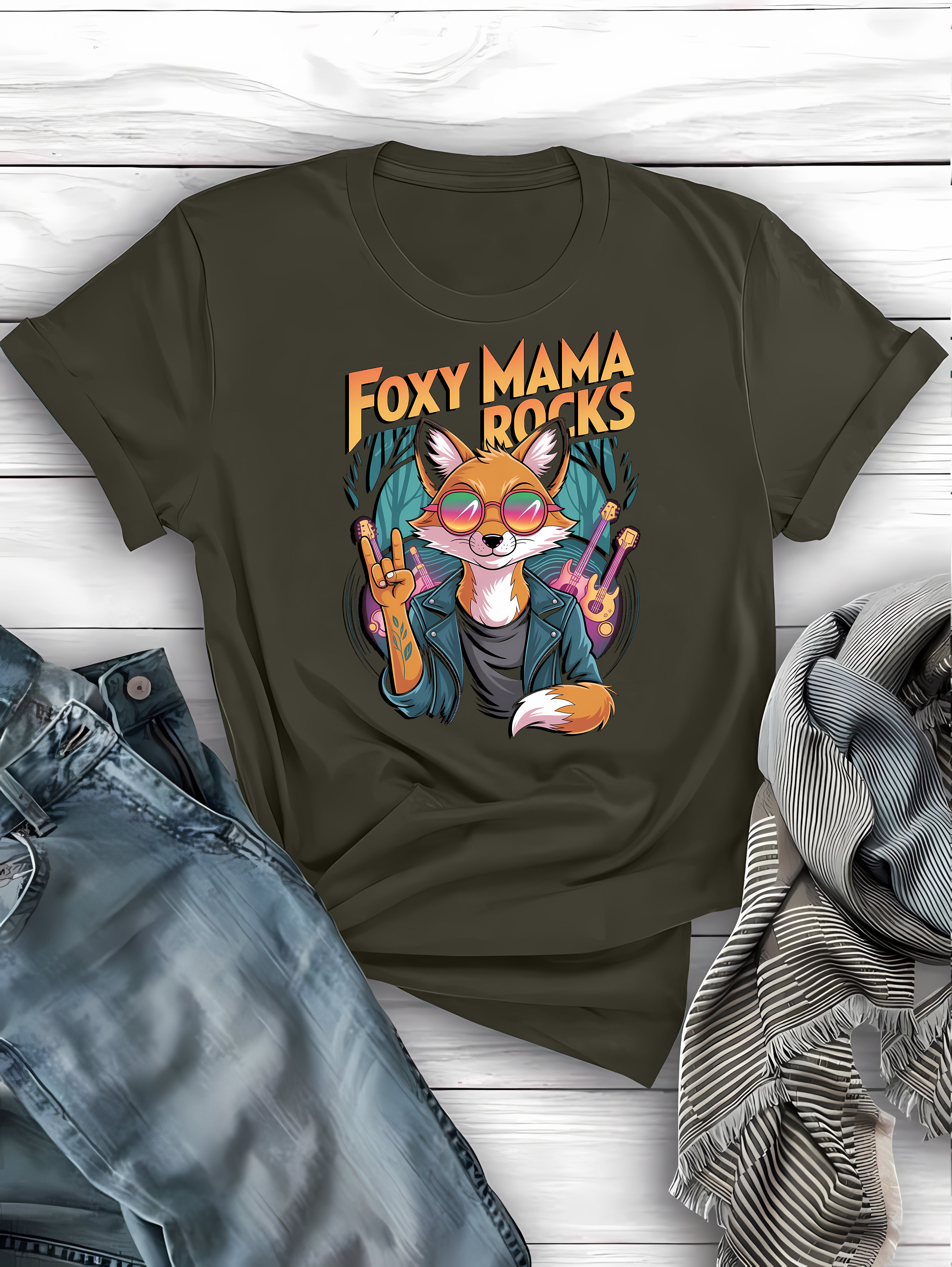 Funny Foxy Mama graphic tee – affordable gift for trendy moms
