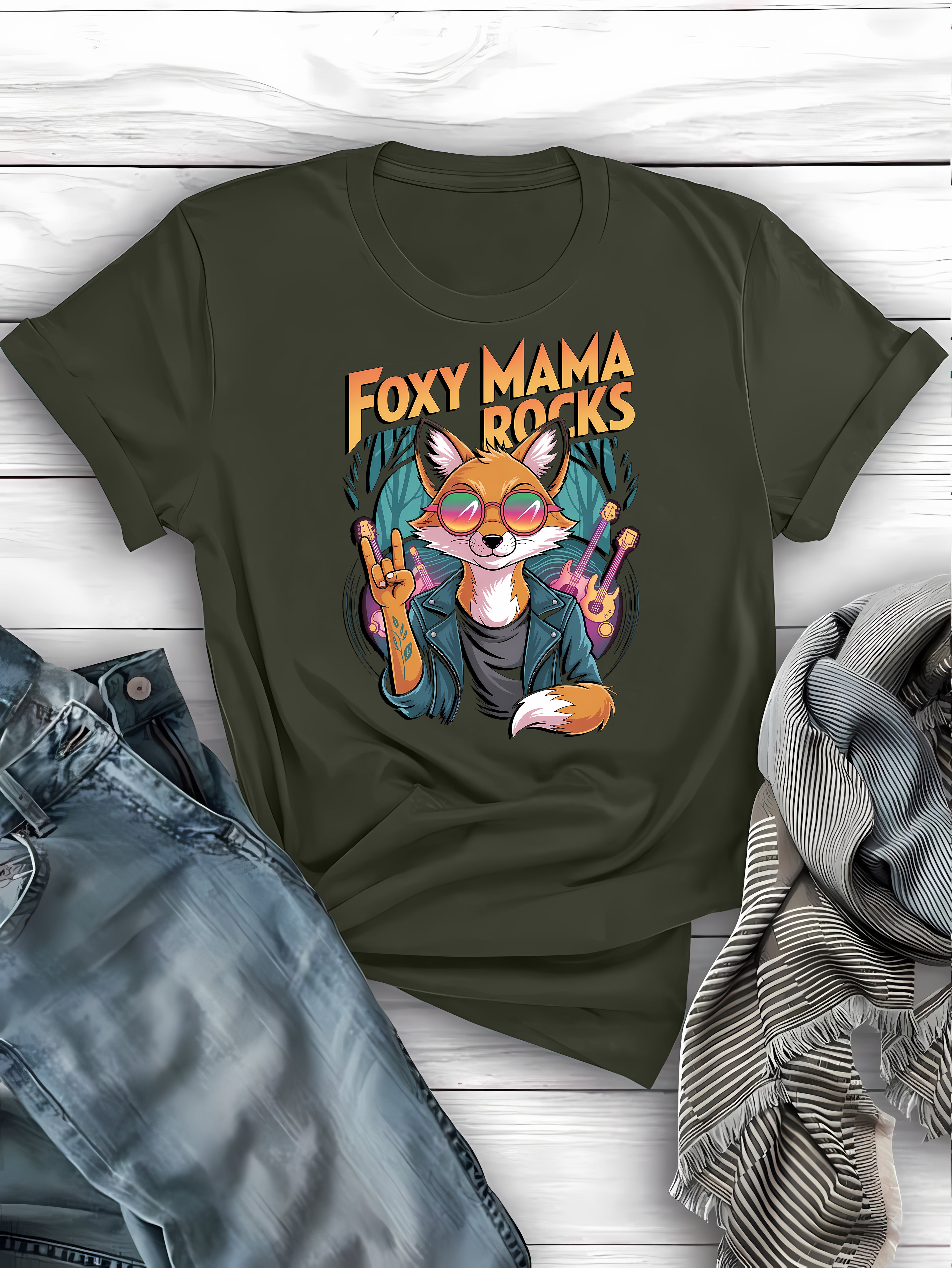 Funny Foxy Mama graphic tee – affordable gift for trendy moms