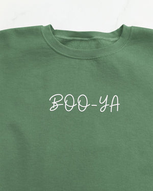 Funny Halloween Sweatshirt – Boo Ya Typographical Tee by Memez Store