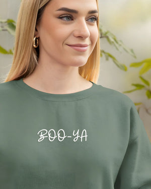 Funny Halloween Sweatshirt – Boo Ya Typographical Tee by Memez Store