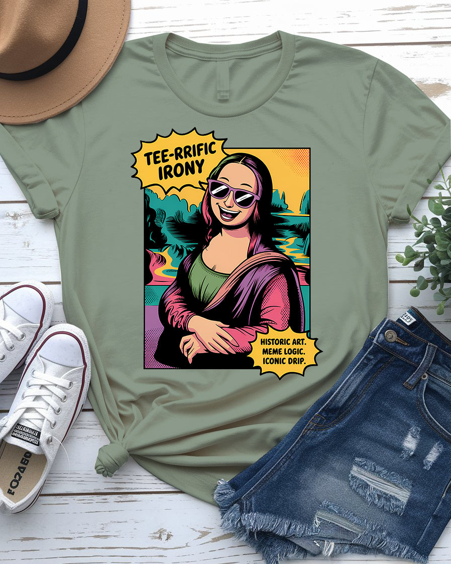 Funny Mona Lisa meme t-shirt