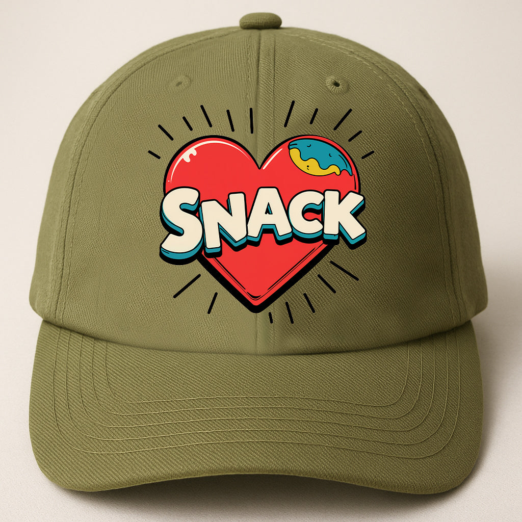 Funny Snacks Cap Baseball Hat for Snack Lovers by Memez Store