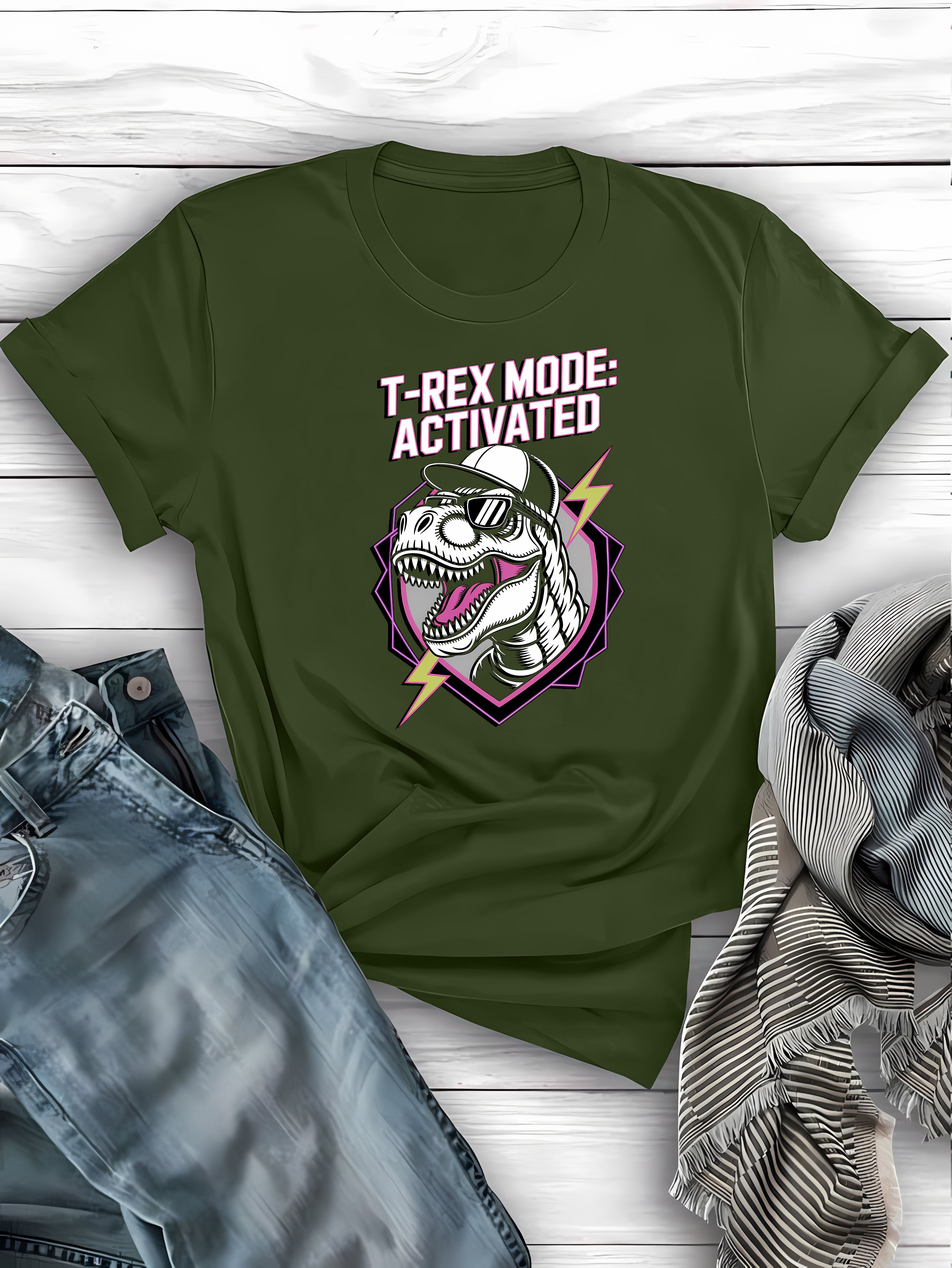 Funny T-Rex Mode Activated dinosaur t-shirt - perfect gift for men and women