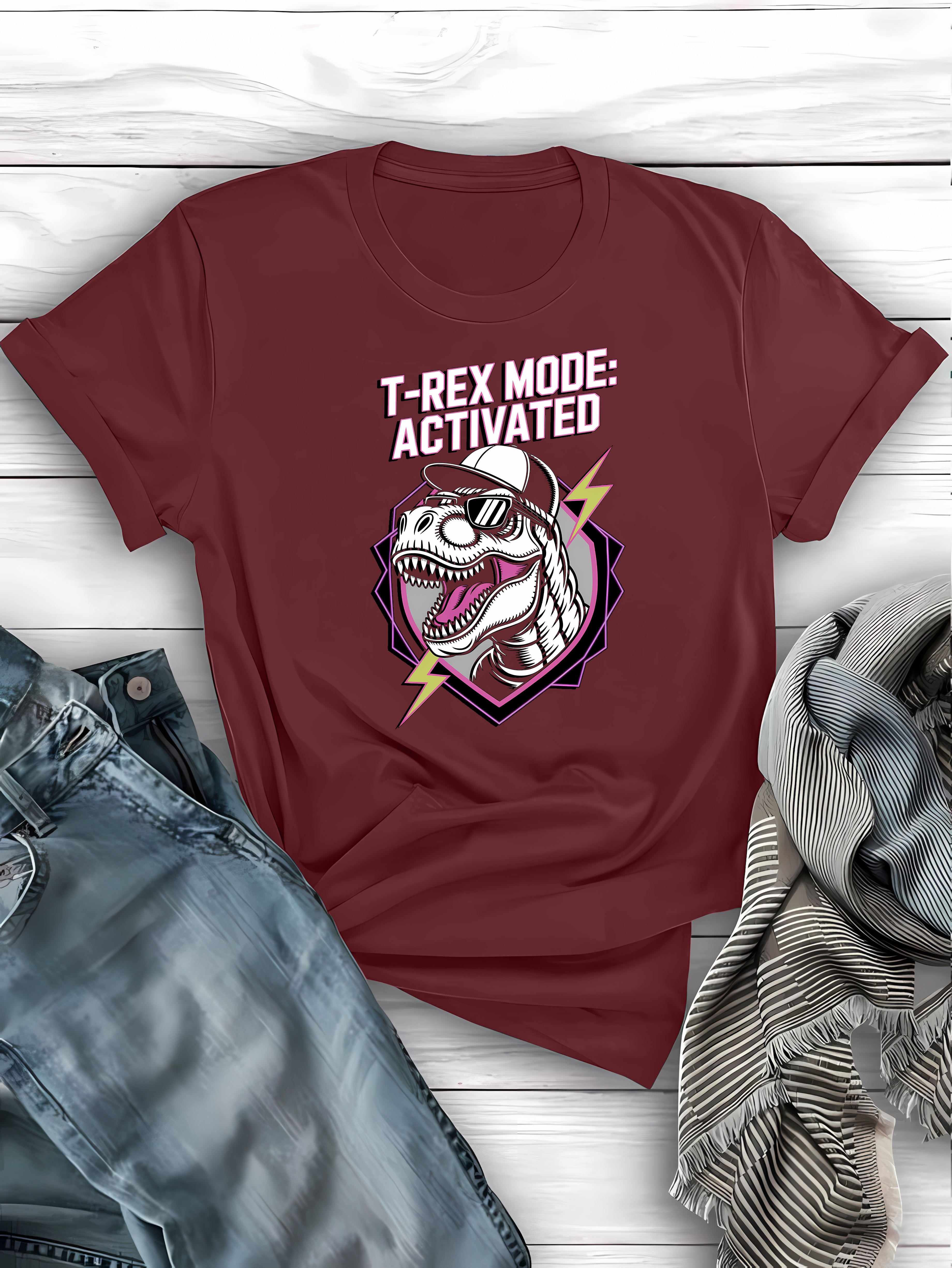 Funny T-Rex Mode Activated dinosaur t-shirt - perfect gift for men and women