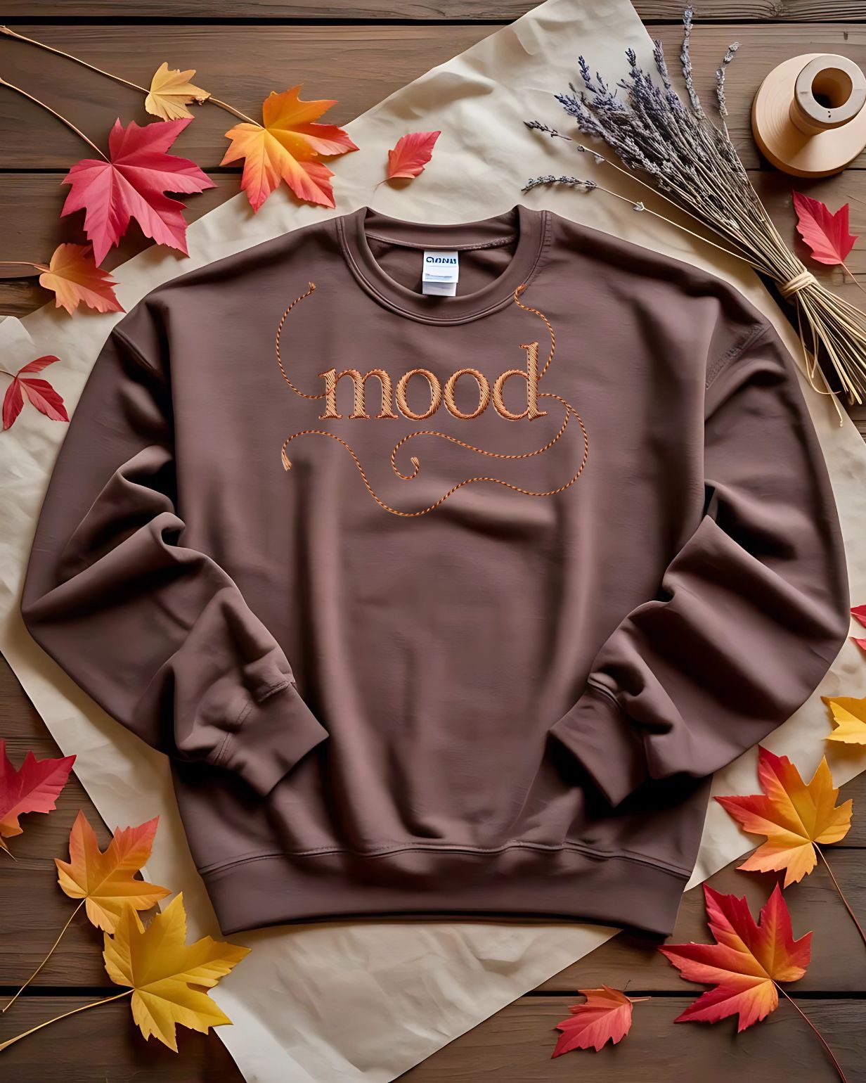 Minimalist embroidered typography sweatshirt for everyday wear