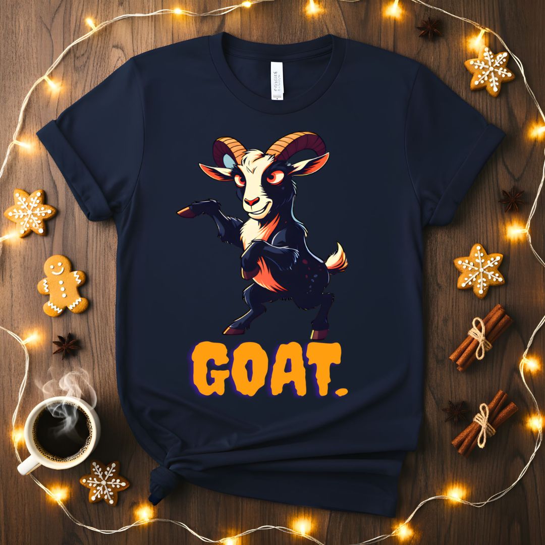 G.O.A.T. Animal Meme Funny T-Shirt with proud goat graphic