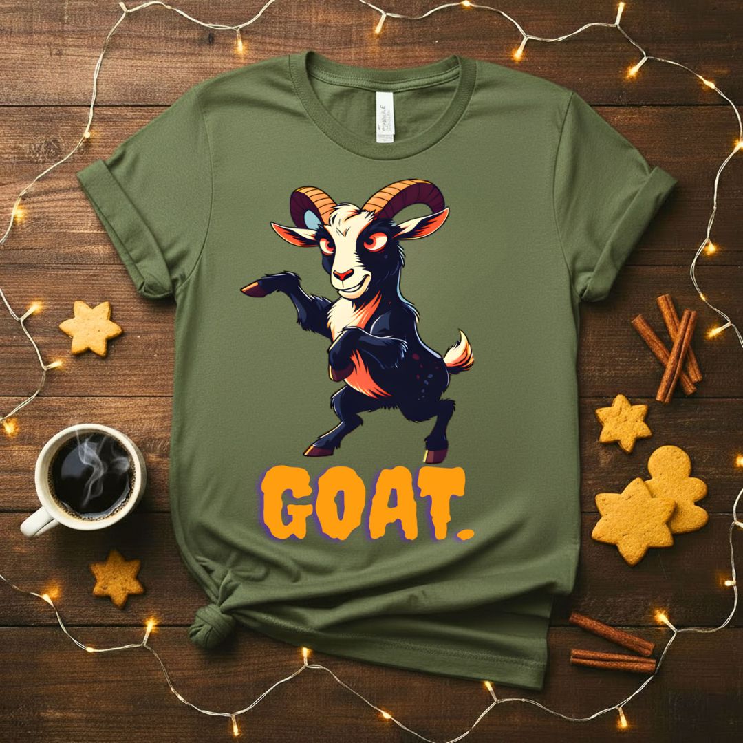 G.O.A.T. Animal Meme Funny T-Shirt with proud goat graphic