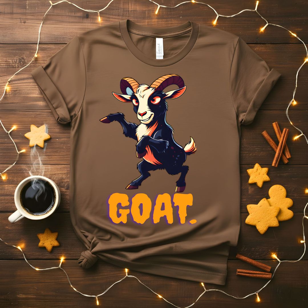 G.O.A.T. Animal Meme Funny T-Shirt with proud goat graphic